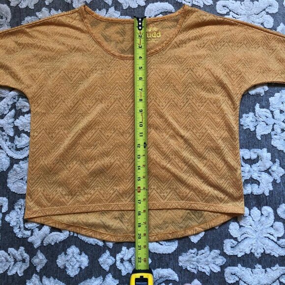 Mudd, Orange, Lightweight, Cropped, Short Sleeve, Top, Size: Extra Small - Picture 6 of 9